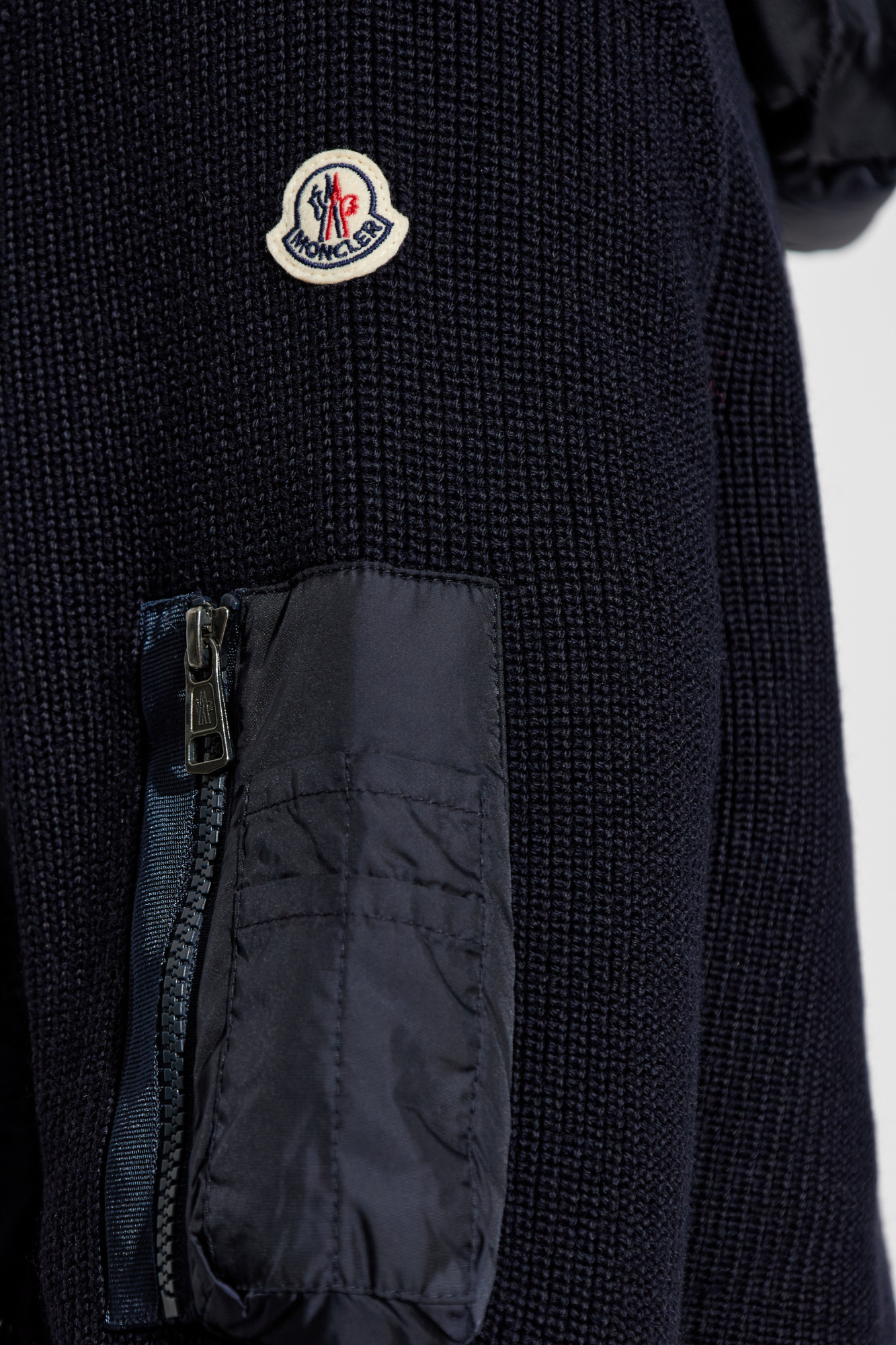 Navy blue Cardigan with down-filled front Moncler - Vitkac Slovakia